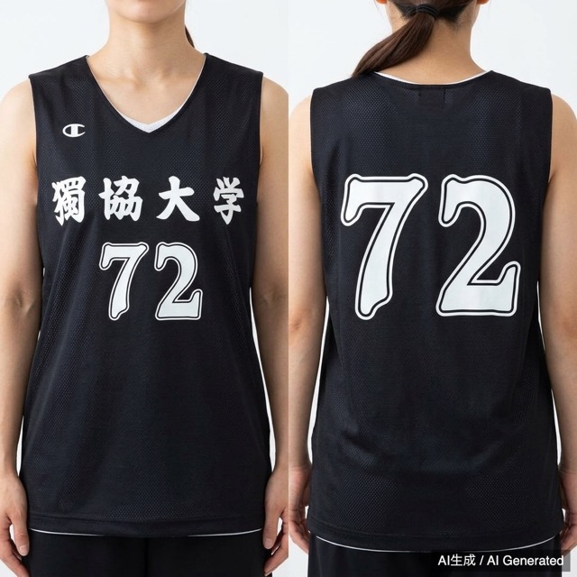 獨協大学 女子 バスケットボール リバーシブル タンクトップ 72 レディースS