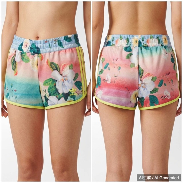 adidas 花柄ショートパンツ レディースam