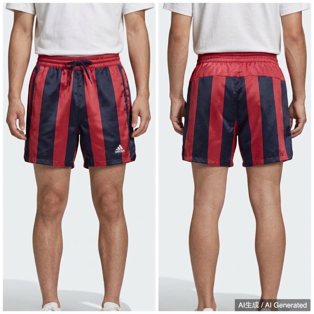 adidas ショートパンツ HS3301 レッド×ブラック M (1/4)