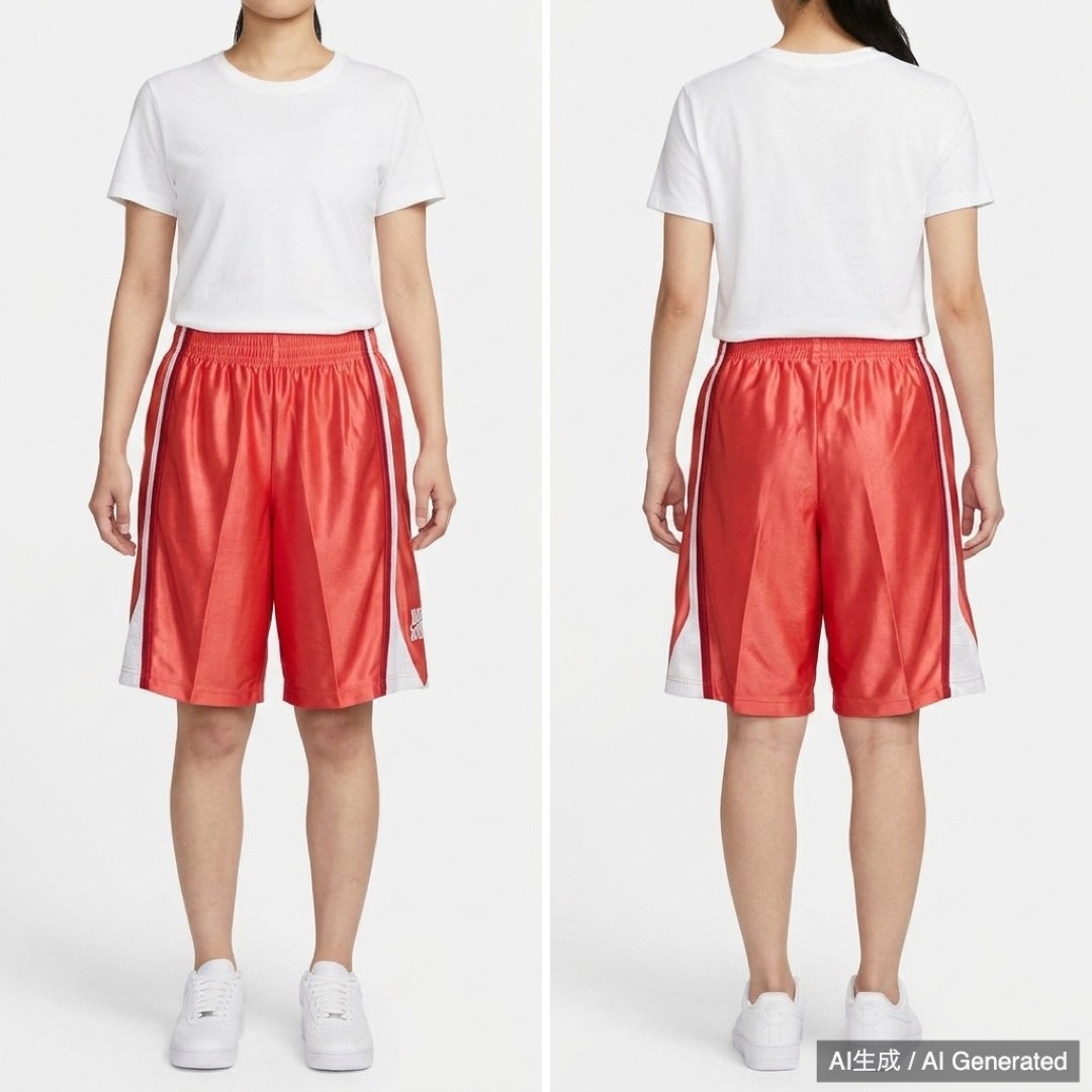 NIKE バスケットボールパンツ レッド レディースL (1/6)