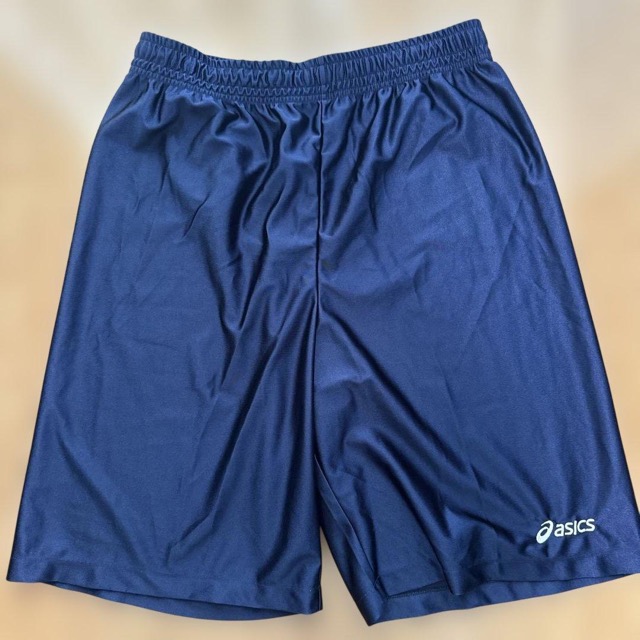 ASICS ネイビー バスケットボールパンツ 光沢 (1/3)