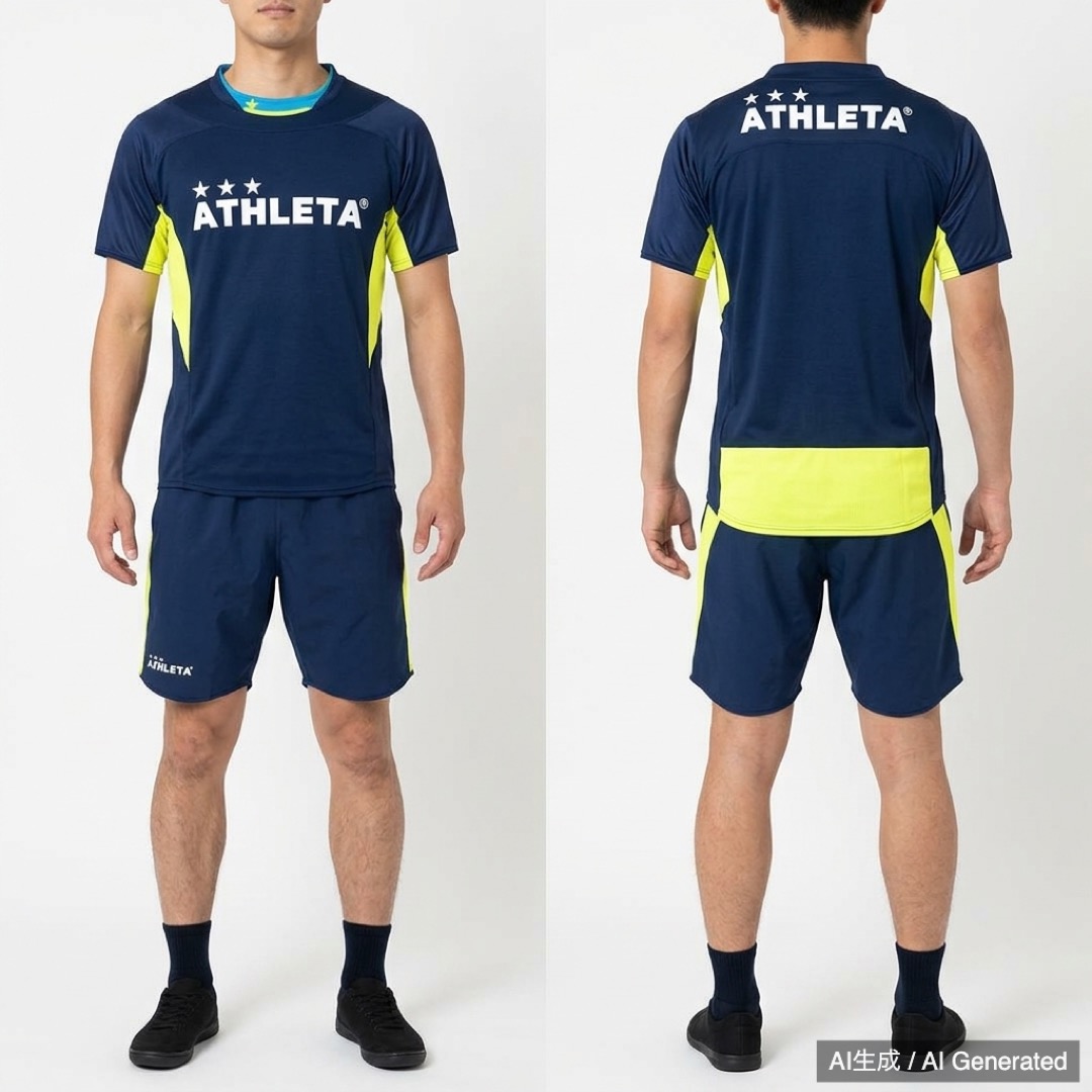ATHLETA サッカー リバーシブル ユニフォーム 上下 セット (1/9)