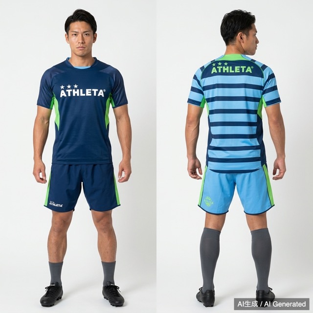 ATHLETA サッカー リバーシブル ユニフォーム 上下 セット