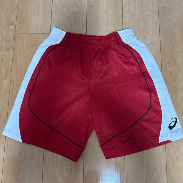 asics バスケットボールパンツ Mサイズ 赤 (1/3)