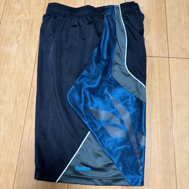 Reebok バスケットボールパンツ 黒/青 (5/5)