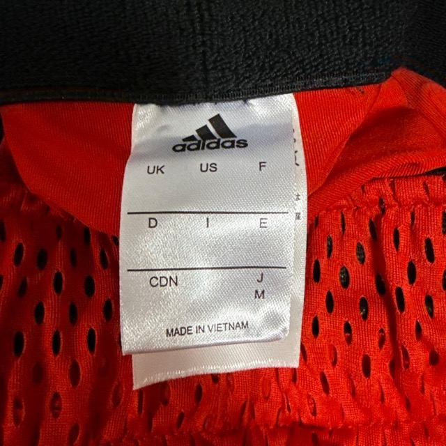 adidas バスケットボールパンツ インナー付き M レッド/ブラック (3/3)
